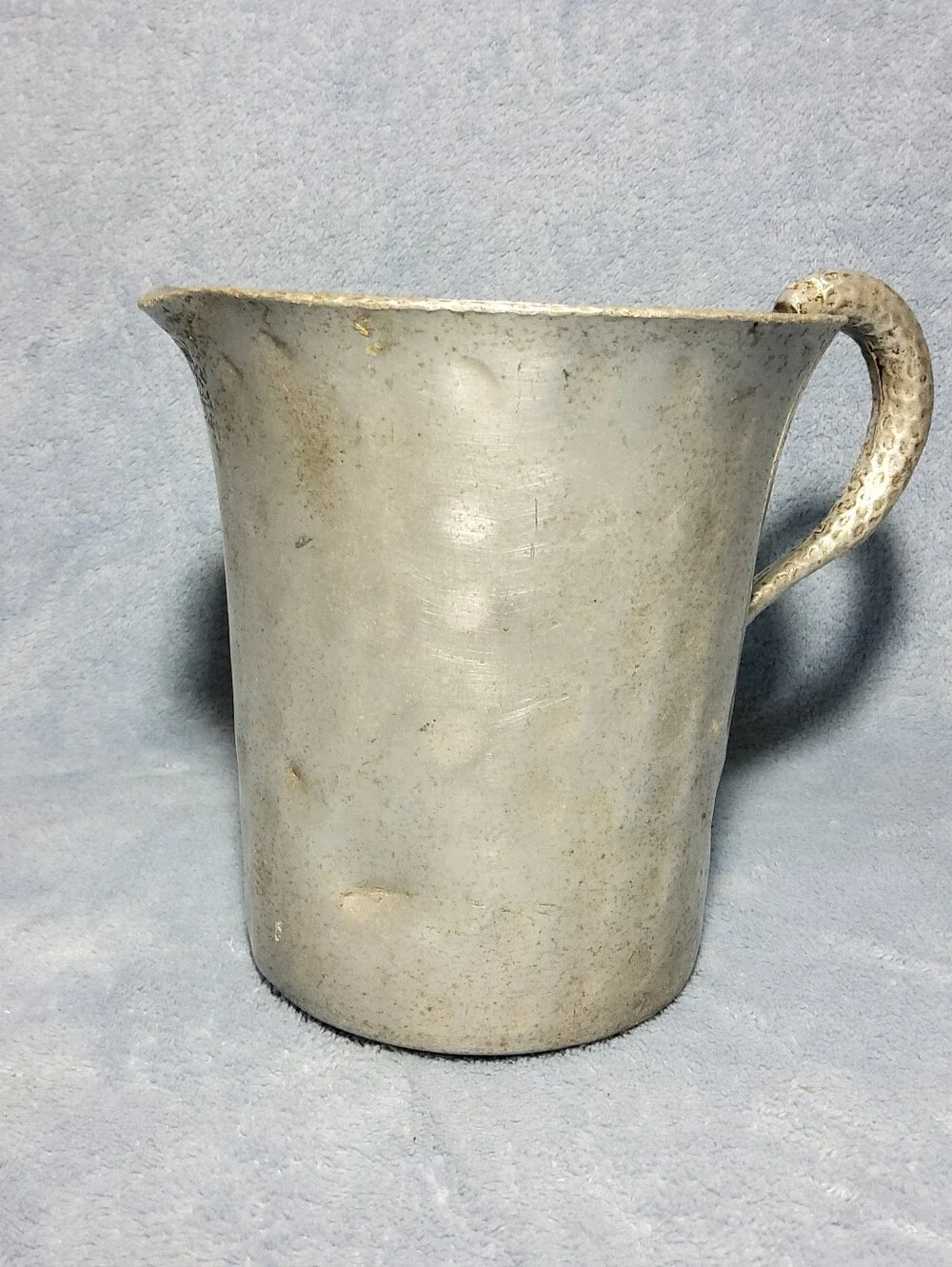 Vintage Canterbury Art Hammered Aluminum Water Pitcher W_ Handle 6